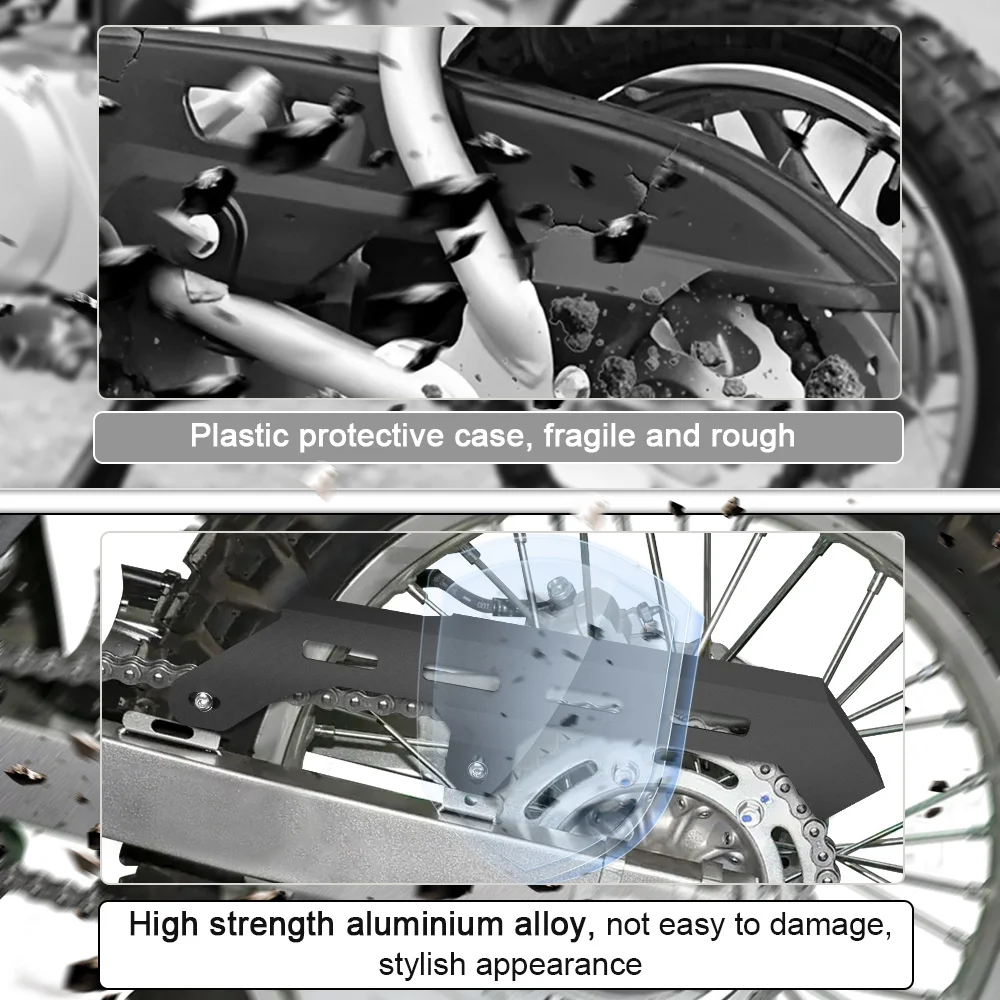 Motorcycle Chain Guard Cover Fit For Kawasaki KLX230 / S / SM 2020 2021 2022 2023 2024 Black Aluminum Guard Sprocket Protector