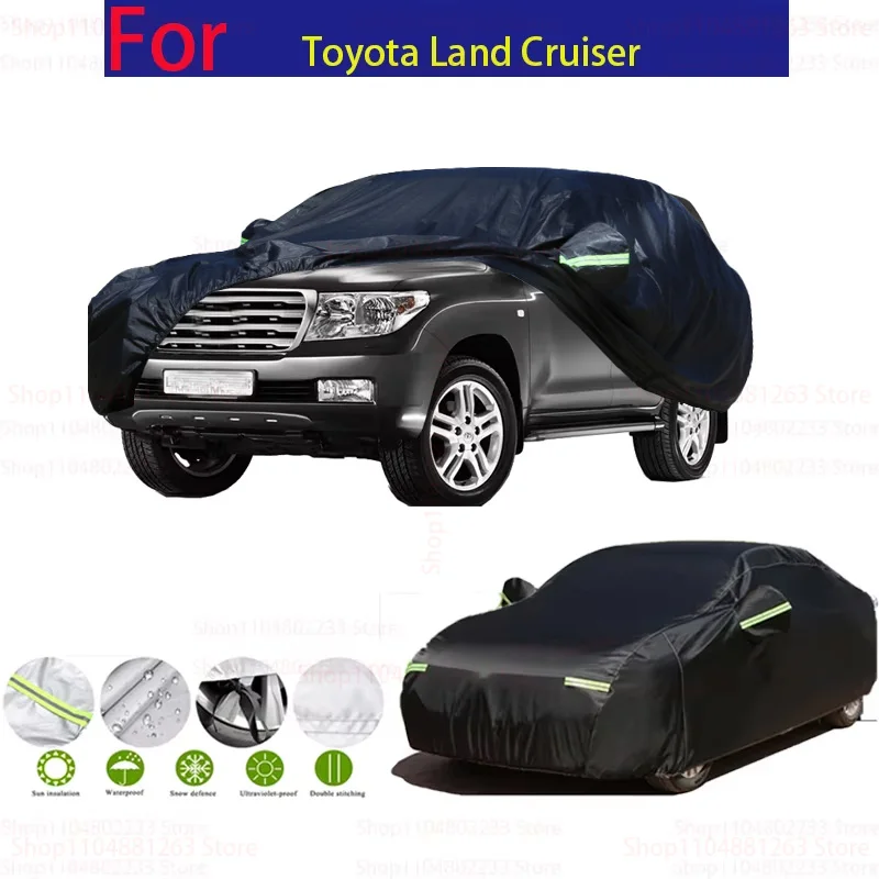 

Автомобильные чехлы на открытом воздухе, водонепроницаемые, защита от солнца, дождя, снега, УФ-автоматический чехол 190T, автомобильные защитные чехлы для Toyota Land Cruiser