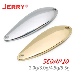 Jerry Scorpio 50pcs 2g 3g 4.5g 5.5g Fishing Lures Unpainted Blank Lake Area Trout Fishing Spoons Blinkers Spinner Pesca