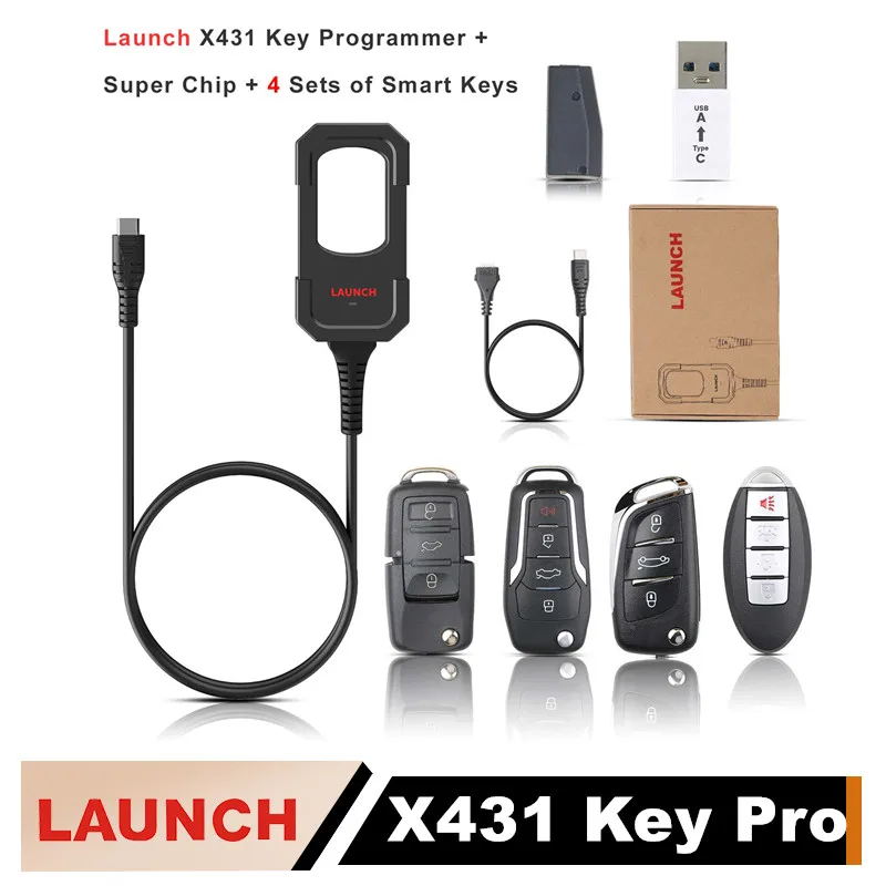 LAUNCH X431 Key Programmer with 4 Smart Keys Programming Tool working with IMMO Plus / IMMO ELITE