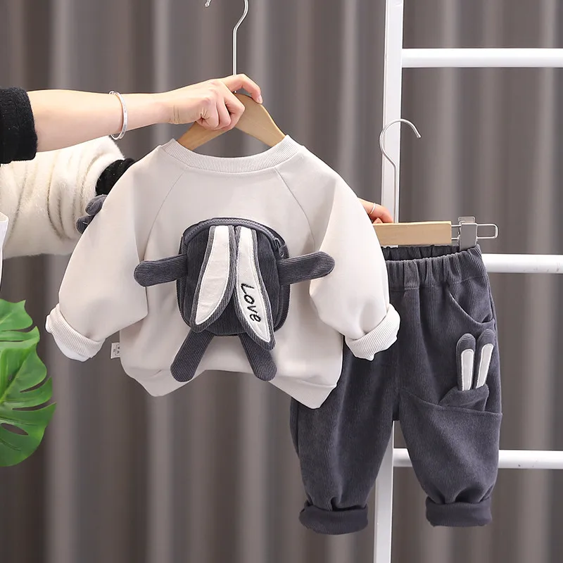 

80-120cm Baby Boys' Clothing Set Spring and Autumn New Children's Casual Hoodie Pants 2-piece Set