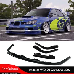 Front Bumper Splitter Lip for Subaru Impreza WRX Sti S204 2006 2007Spoiler Splitter Deflector Lips BodyKit Front Shovel Surround