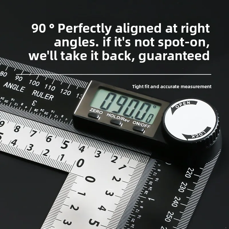 90 Degree Stainless Steel Thickened Ruler 30/50/60 Cm Woodworking, Ruler 1 Meter