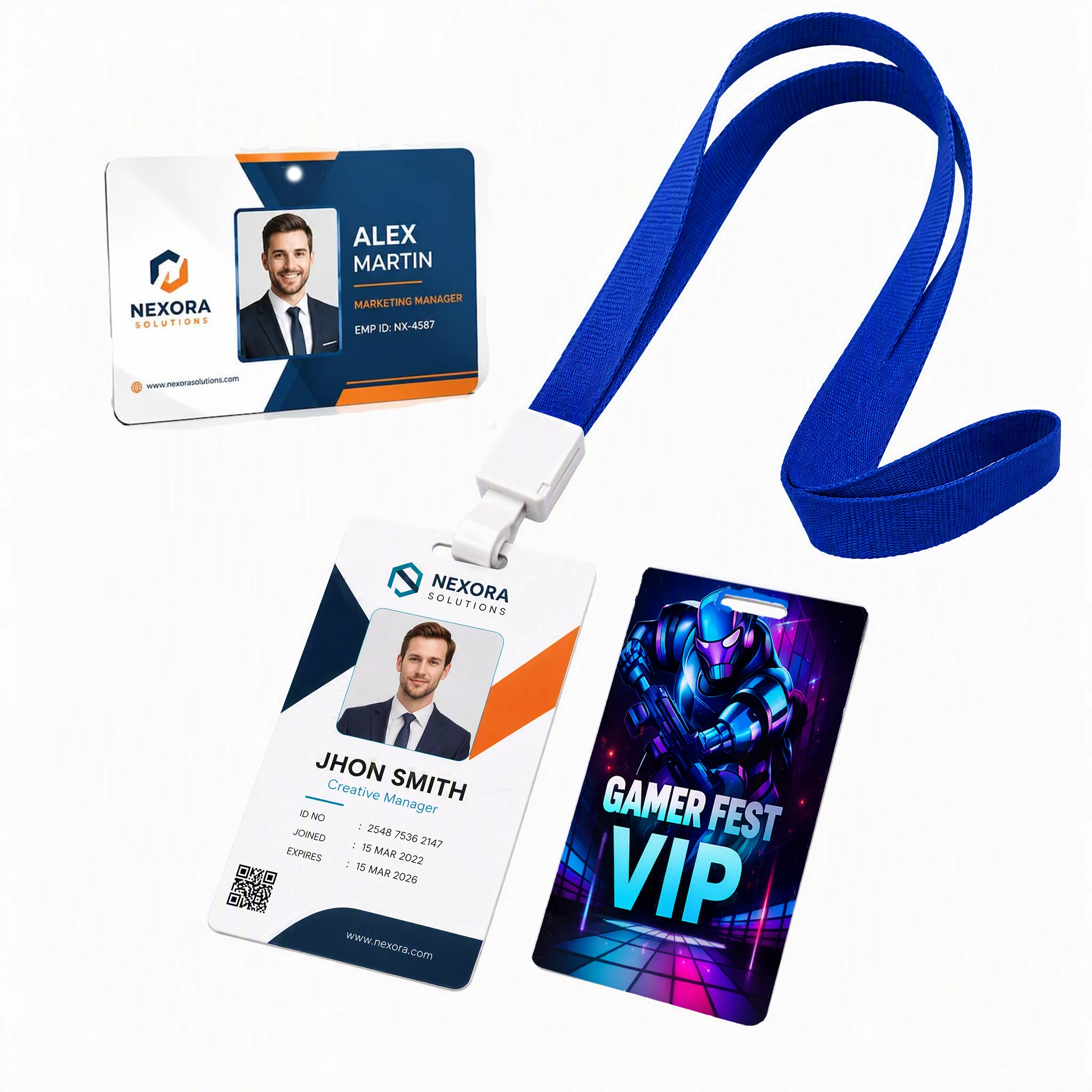 Custom PVC ID Badge Printing Service Personalized Employee Identification Card Bulk Plastic VIP Membership Pass Print
