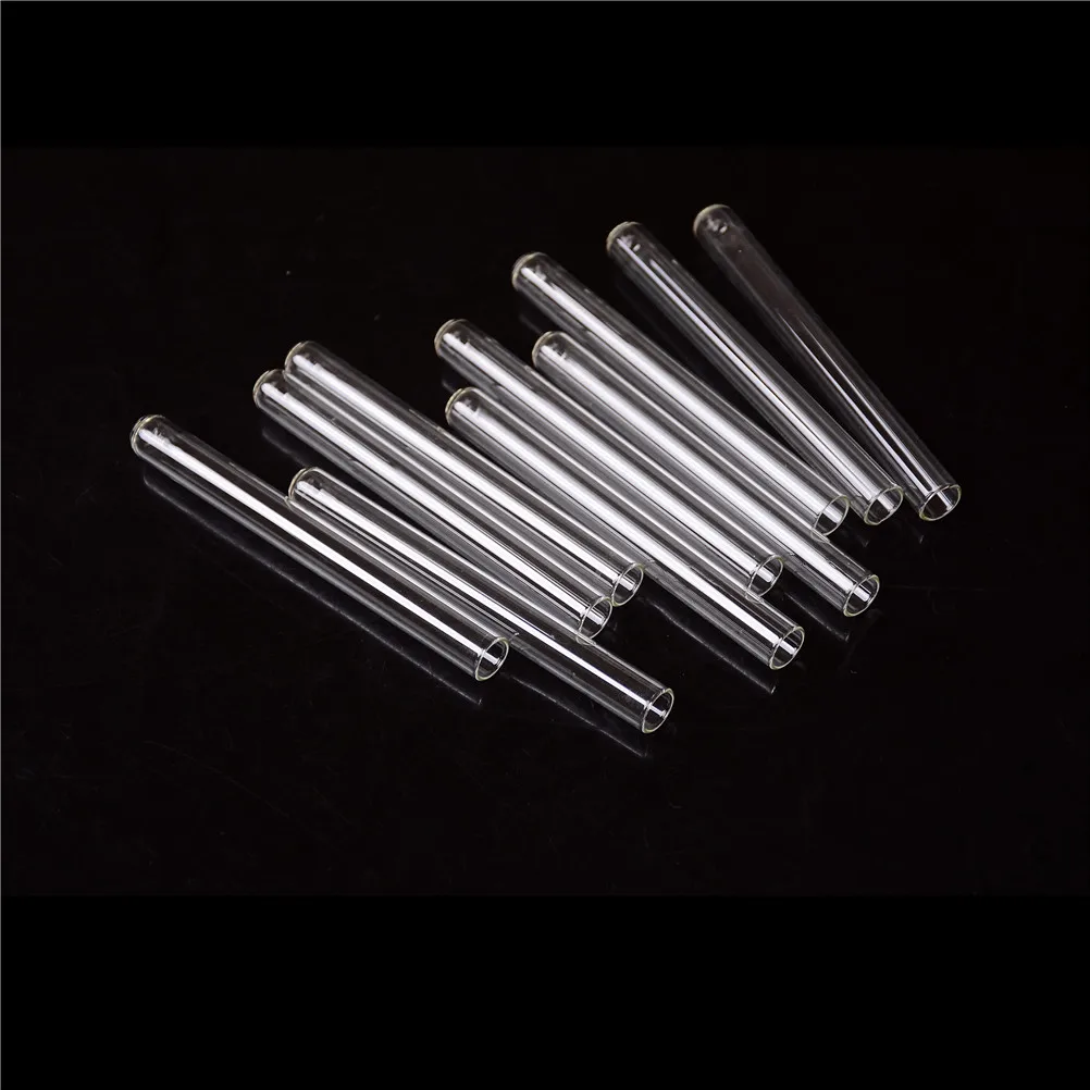 10Pcs 100 mm Glass Blowing Tubes 4 Inch Long Thick Wall Test Tube