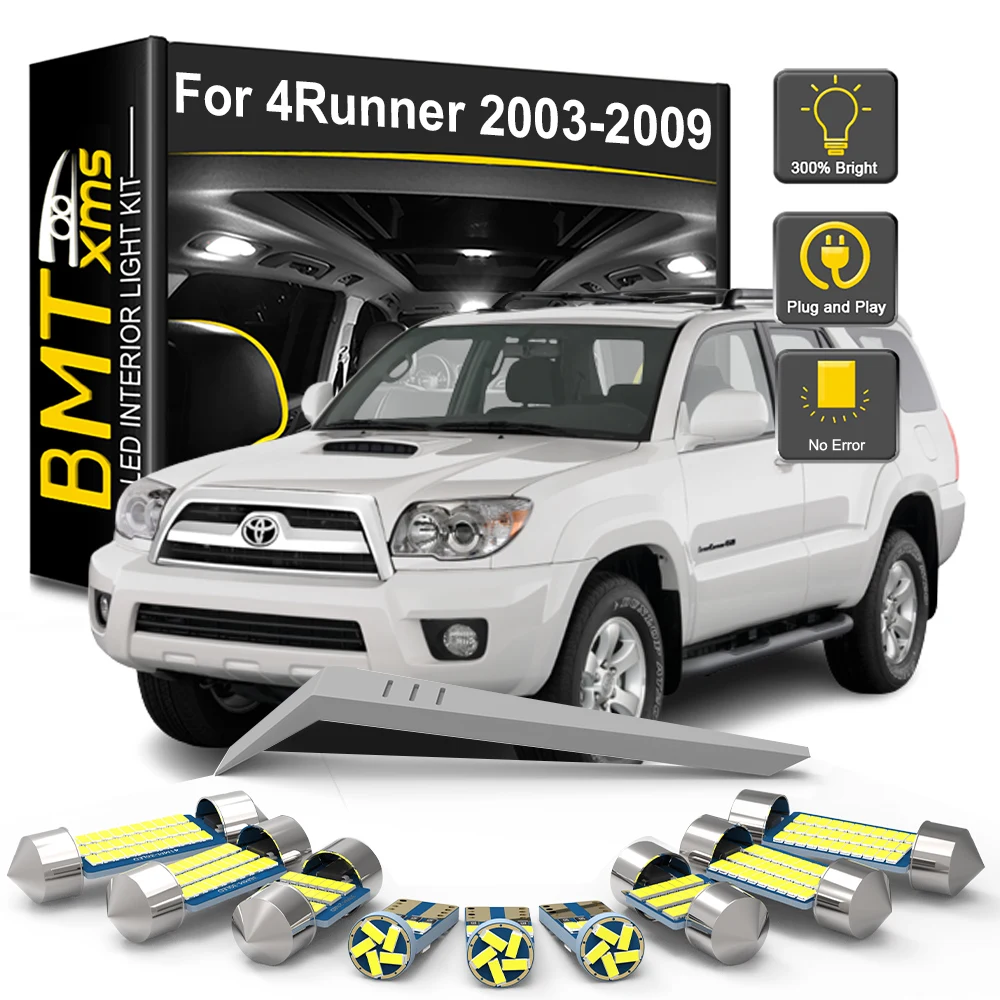 

BMTxms 20 шт. полный комплект светодиодных внутренних купольных ламп Canbus для Toyota 4Runner MK4 2003 2004 2005 2006 2007 2008 2009 автомобильная лампа