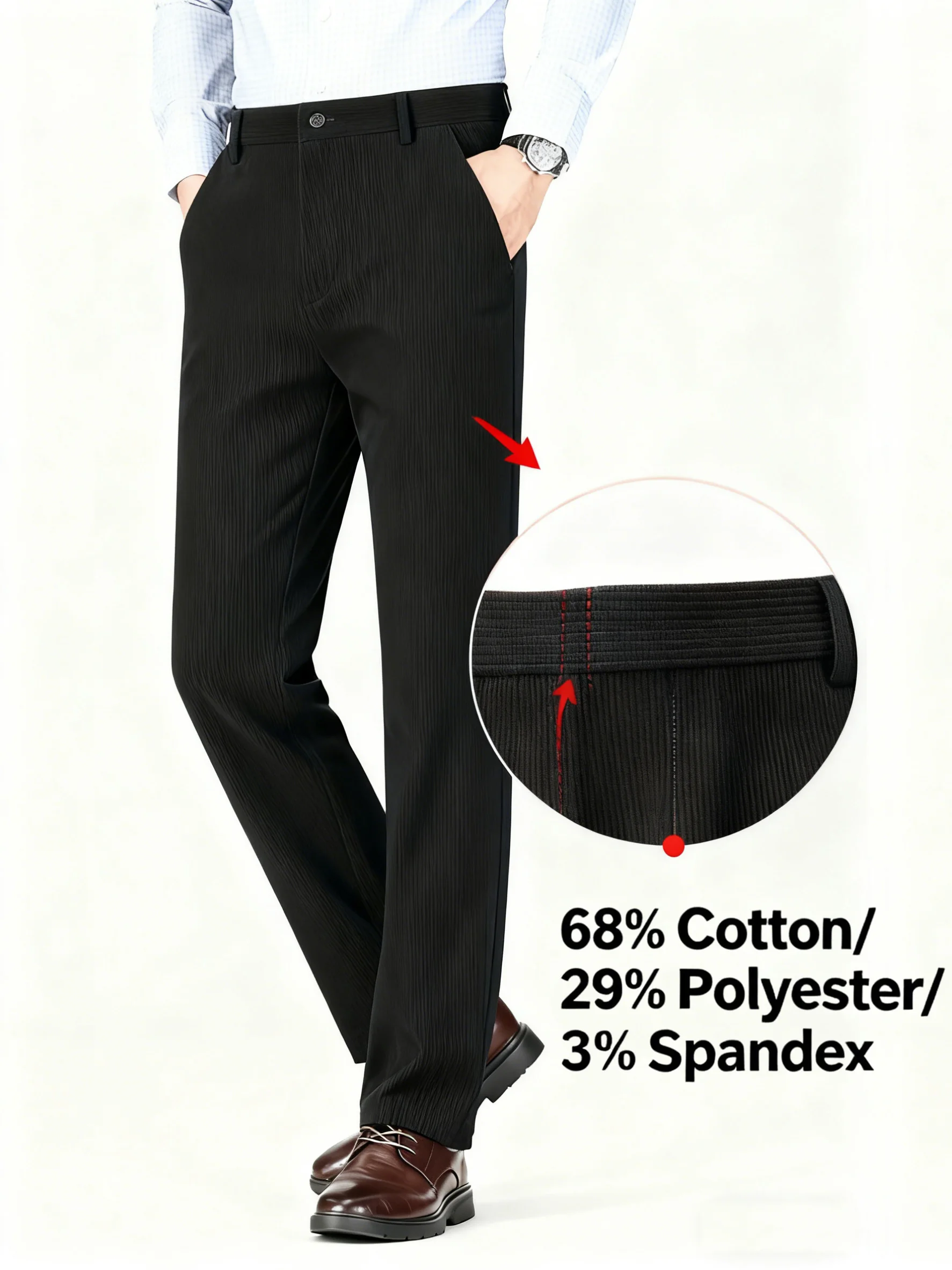 Thumbnail 3 - #75 Cheapest Mens Straight Leg Trousers Deals You Can Get