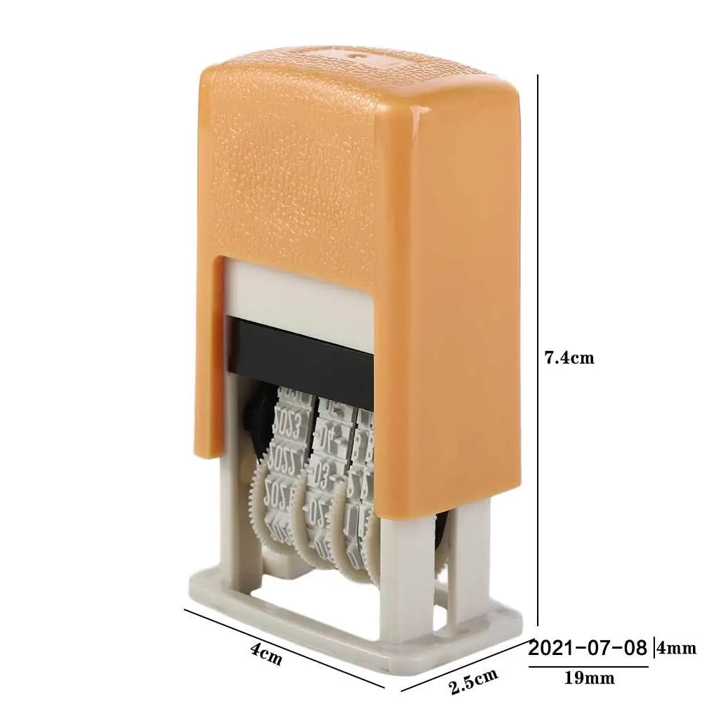 Imagem -06 - Universal Self-inking Data Stamps Selo Faça Você Mesmo Data Roda Stamp Automático Tinta Retorno Handle Conta Stamp mm