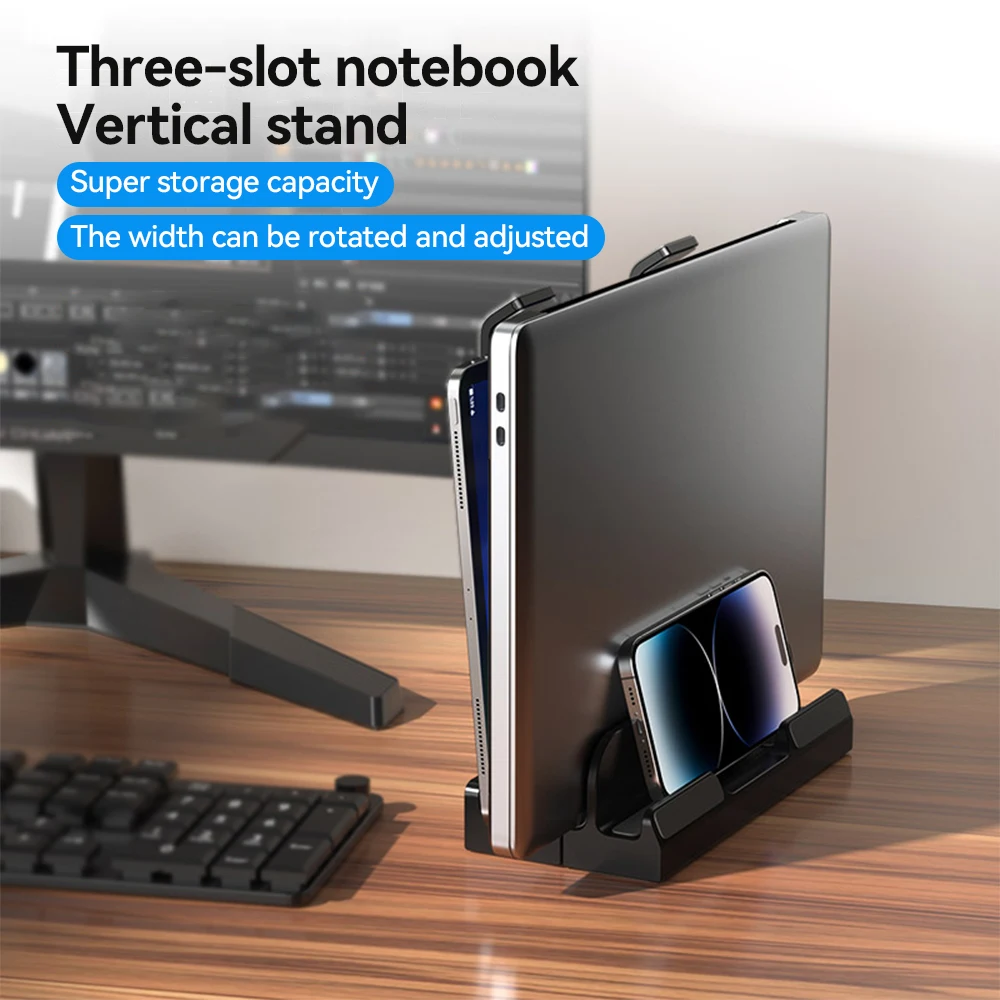 Foldable Laptop Stand Notebook Computer Holder Accessories for Macbook iPad Tablet Phone Storable Holder Dual use adjustable image 2