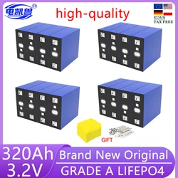 16pcs new 3.2V 320Ah 280Ah 310AH 105Ah LiFePO4 battery 3C Lithium iron phosphate battery for 4S 12V 24V Golf Cart Yacht RV solar