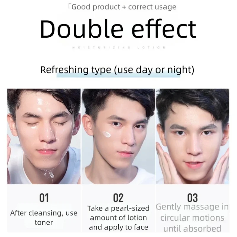 لوشن مضاد للشيخوخة للوجه للرجال 100 مللي مرطب مرطب غير دهني ناعم كريم منعش للبشرة رجل العناية بالبشرة