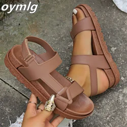 New Summer Roman Casual and Comfortable Thick Sole Beach Shoes for Women Outsiders, Soft Sole Sandals, and Fashionable Sandals