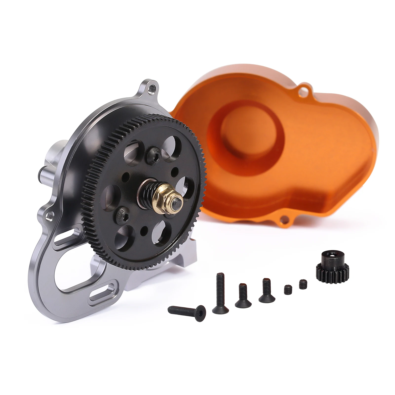 INJORA Complete Metal SCX10 Gearbox Transmission with Gear for 1/10 RC Crawler Car Axial SCX10 Upgrade Parts