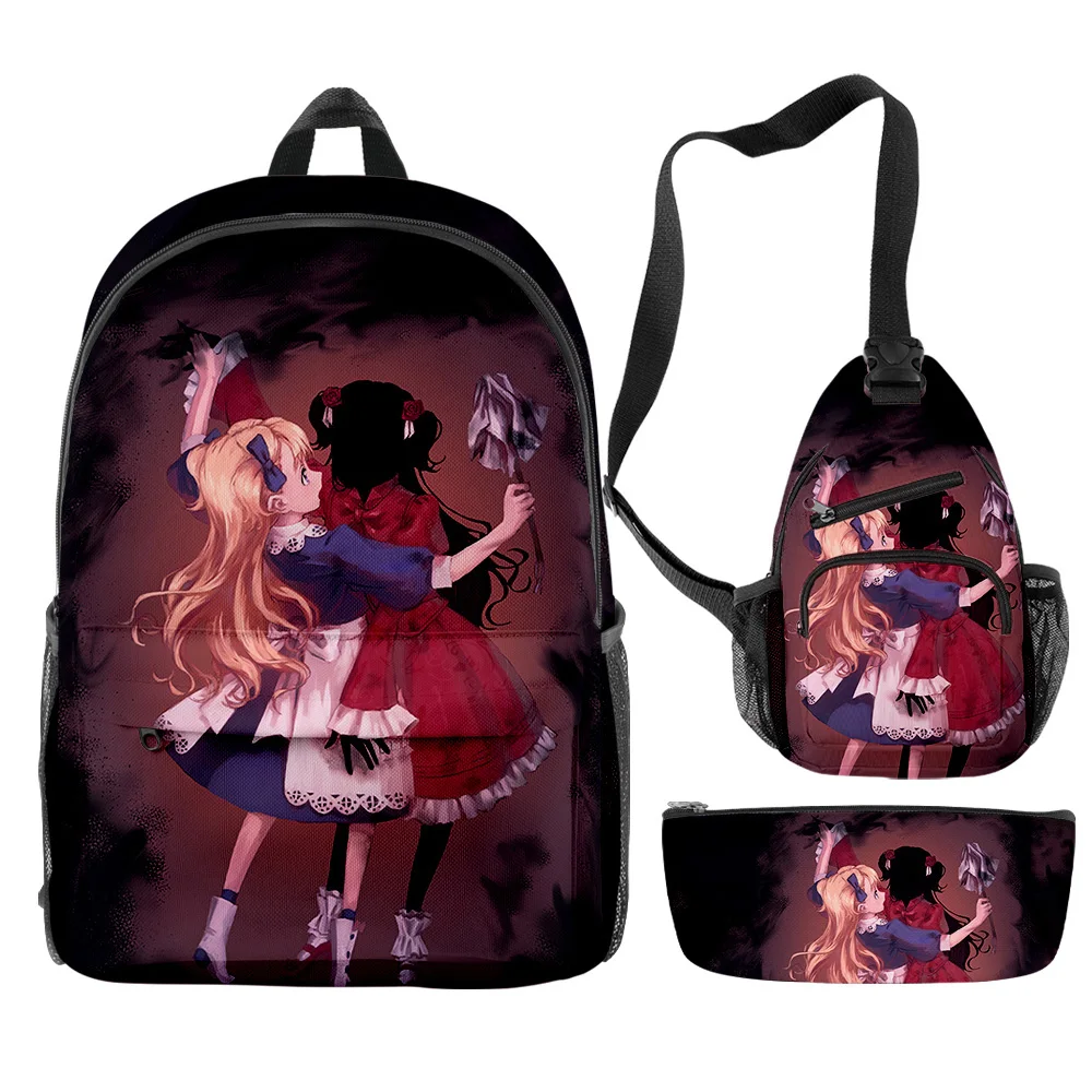 

Classic Fashion Shadows House Anime 3D Print 3pcs/Set pupil School Bags Trendy Travel Laptop Backpack Chest Bag Pencil Case