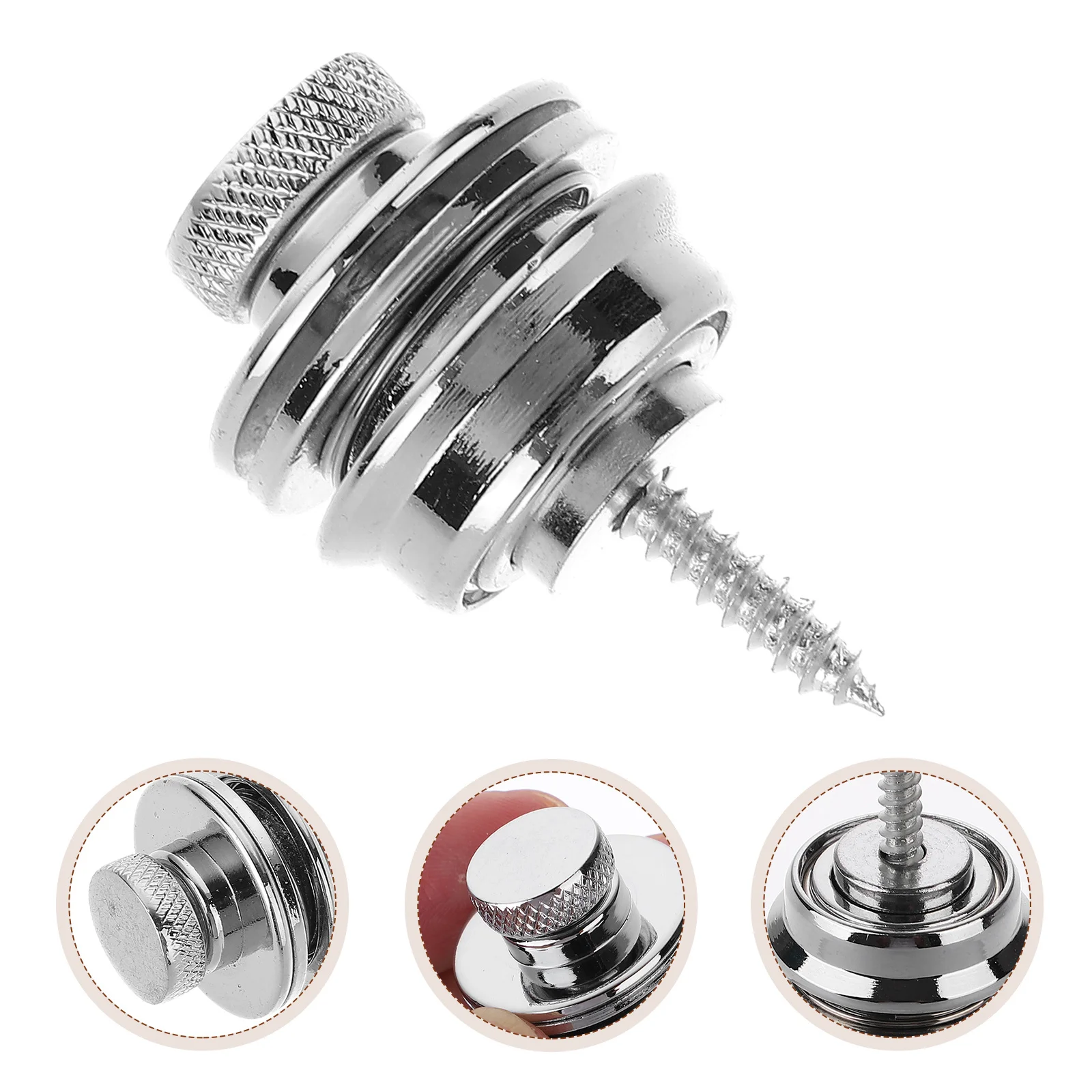 

End Pin Strap Lock Metal Strap Button For Electric Bass Replacement, Non-Slip Secure Fit, Fits Most Guitars Basses, Guitar