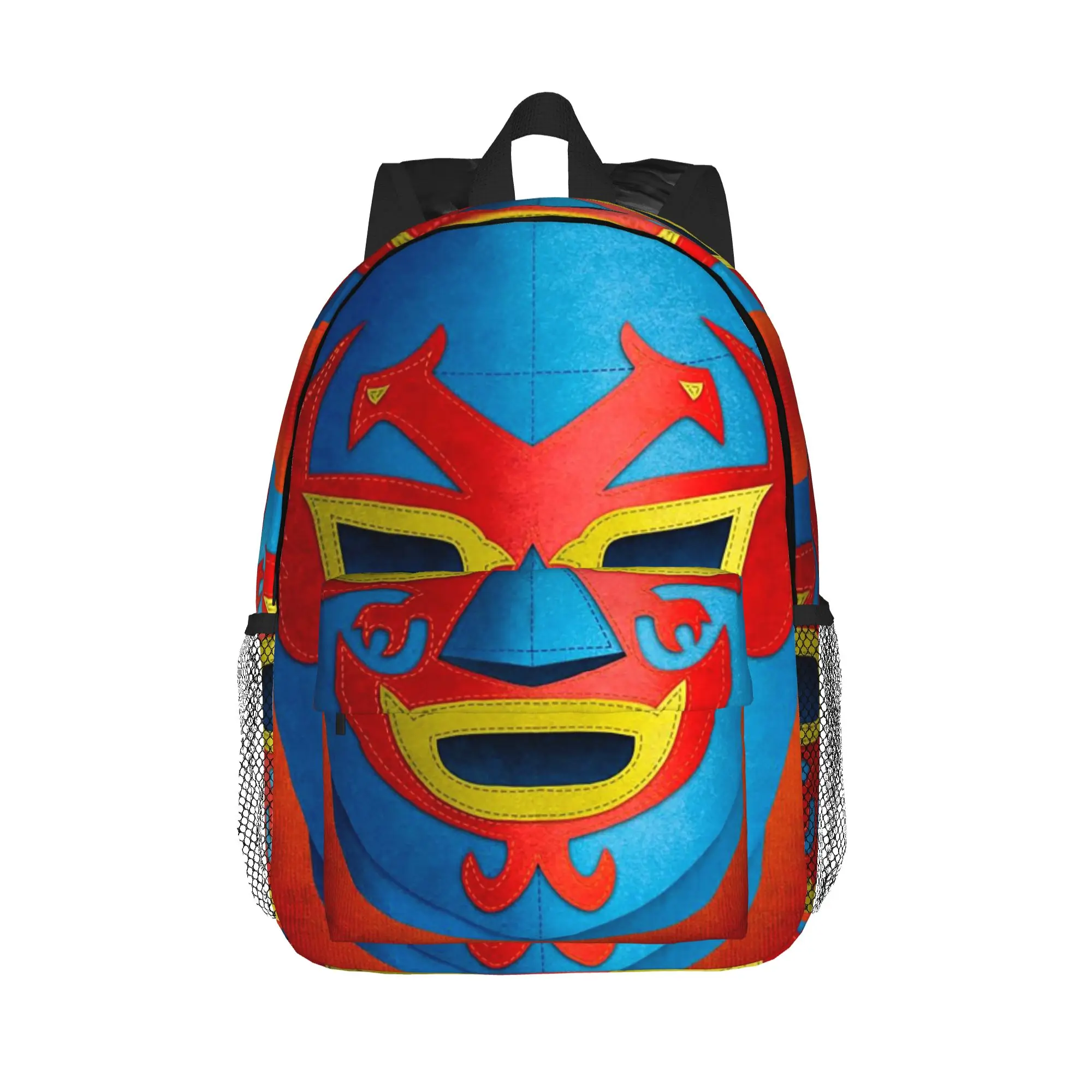 Colorful Mexican Wrestler Luchador Backpack Hot Sale Daypack  Boys Girls BookBag Shoulder Bags for Men Women School Bag
