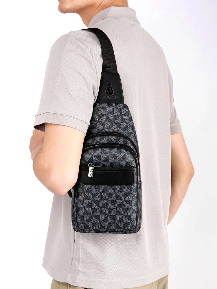 

Casual Men's Chest Bag Simple Printed Leisure Crossbody Bag Waterproof Sport Small Bag Faionable Large Capaci Ba Bag