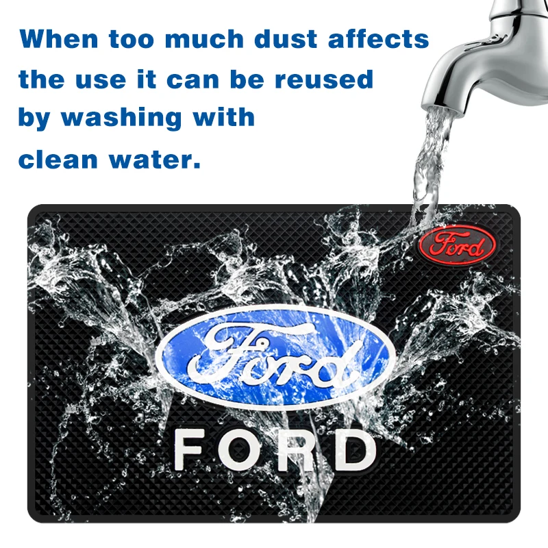 For Ford Transit Kuga Mondeo Silicone Anti-Slip Mat Dashboard Sticky Pad Explorer Ecosport Edge Escape FIESTA Ranger Auto Part view 3
