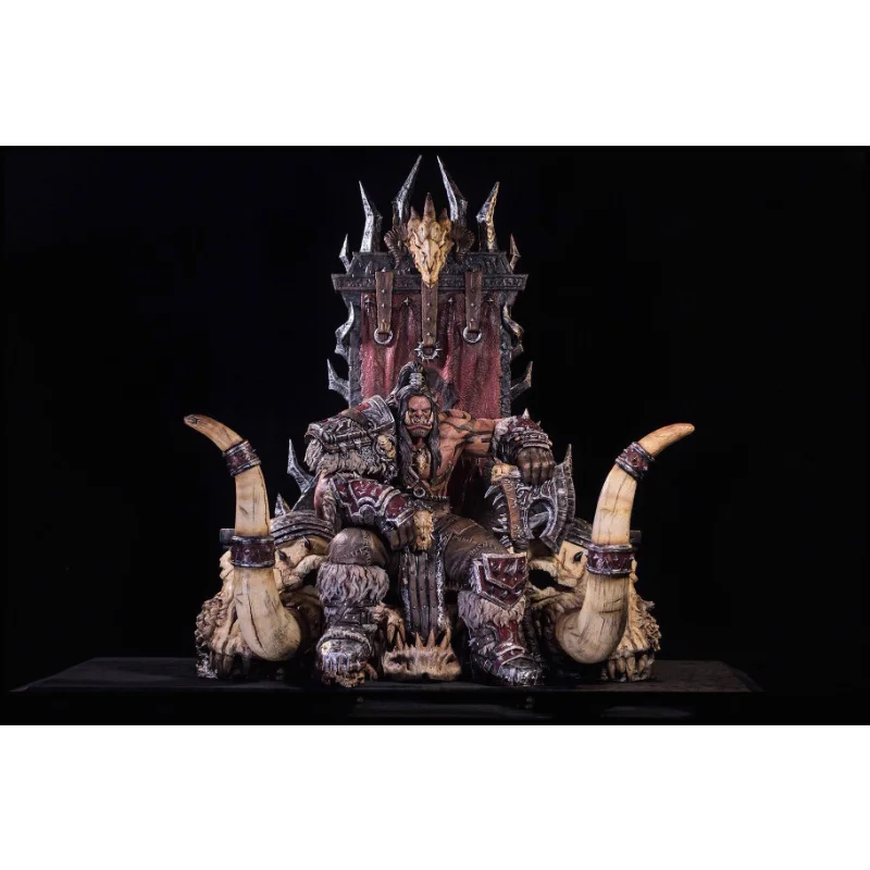 100% Original World of Warcraft Throne Grom Hellscream Game Hero GK Statue