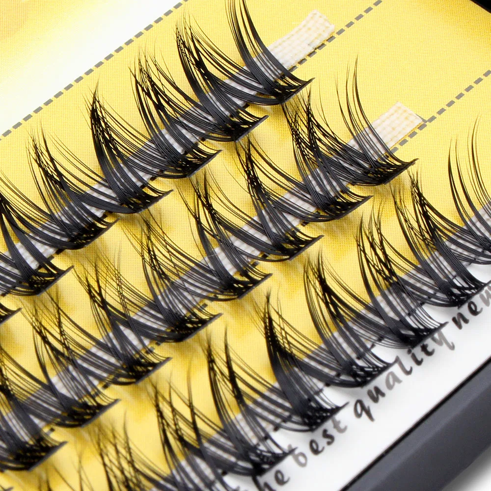 V Shape Phoenix Tail Eyelashes Mega DD Volume 20D/30D Soft Mink Cluster Individual Makeup Silk Lashes Extension Faux Cilias