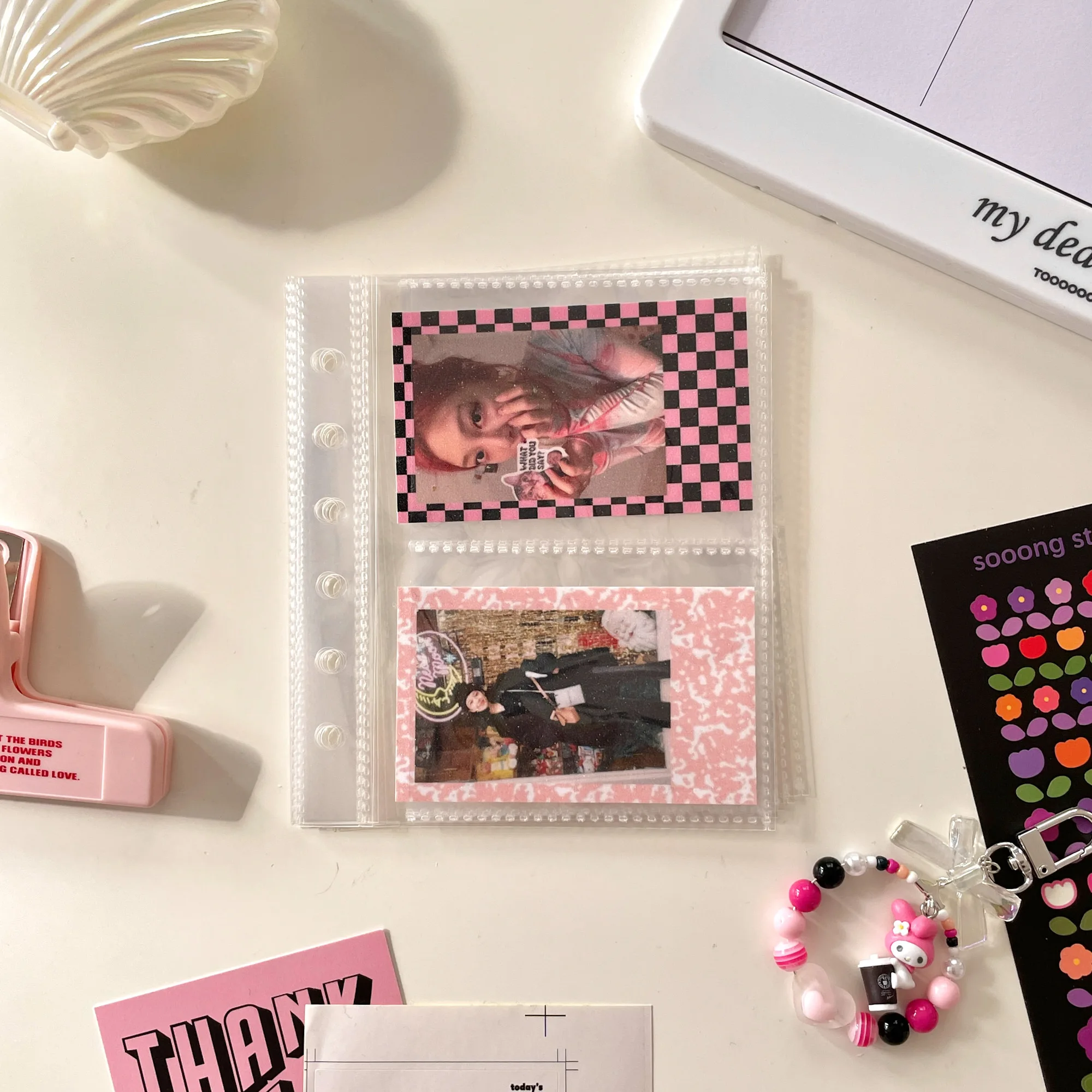 MINKYS Neue Platz Laser Bling PU Leder Photocards Sammeln Buch Binder Notebook Abdeckung Tagebuch Agenda Planer Schreibwaren – Detail 13