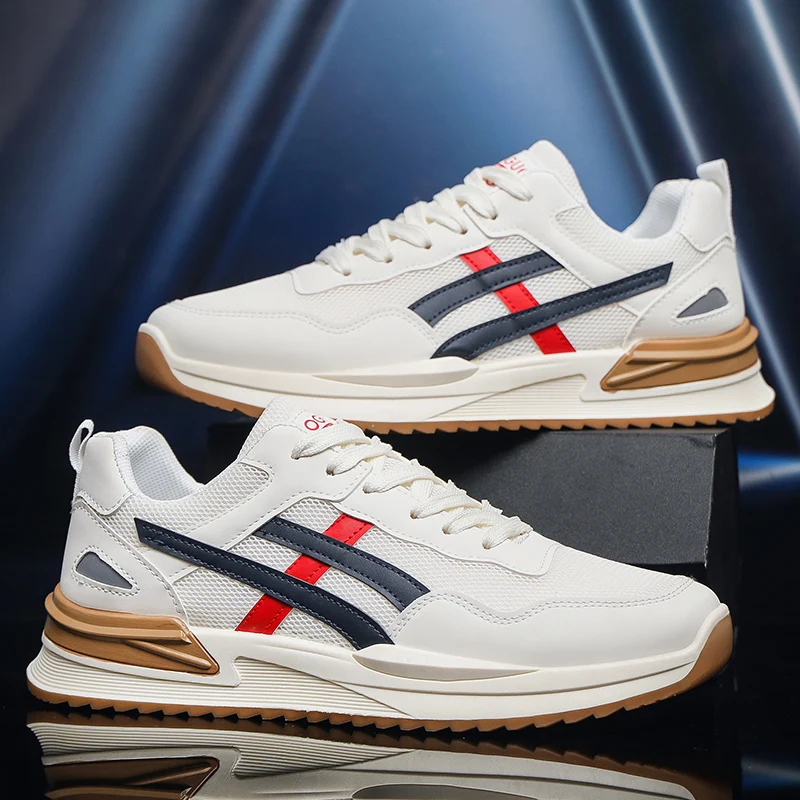 

Мужские летние 2024, новые повседневные спортивные туфли Форрест Гамп, мужская весенняя дышащая модная обувь в стиле ретро с сеткой