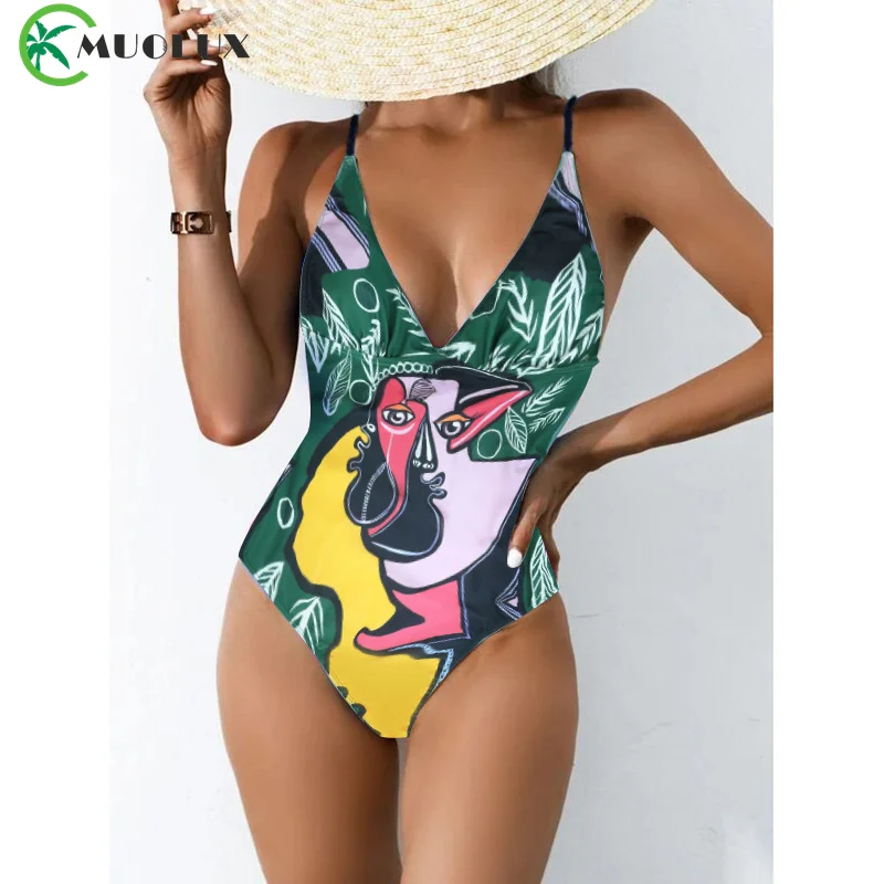 

MUOLUX 2024 New Push Up Bikini Bandage Swimwear Women Vintage Swimsuit Bathing Suit Beachwear Monokini Female Swimming Suits