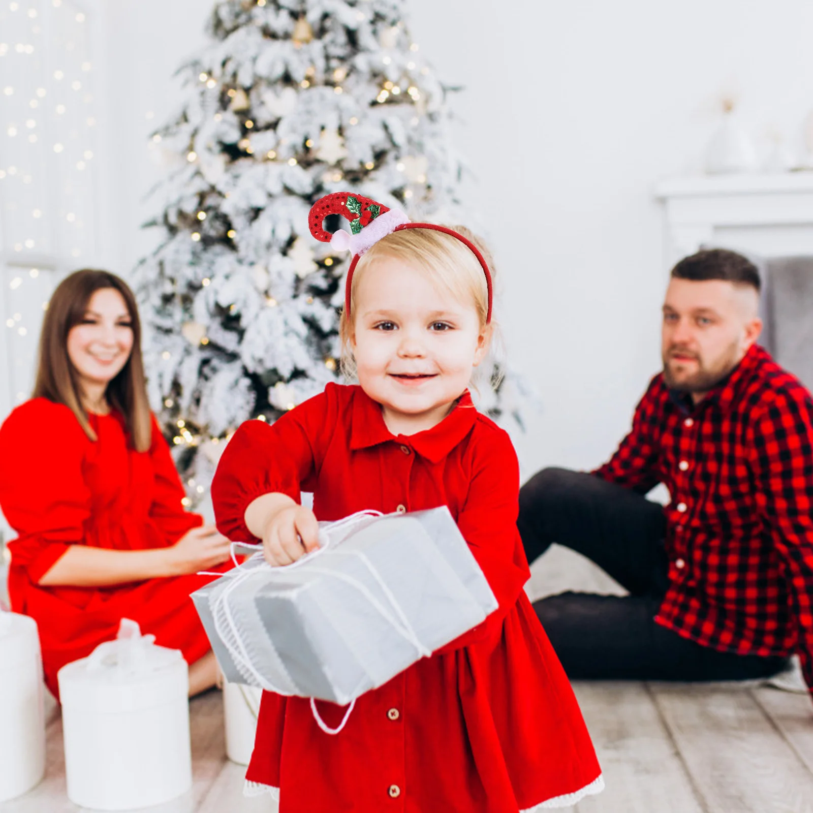 

5Pcs Xmas Hat Hair Band Style Headwear for Christmas Celebration Cute Holiday Hair Accessories Christmas Headband