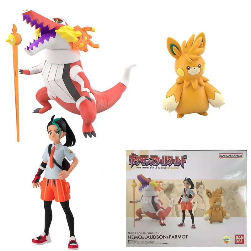 

Bandai Original Shokugan Pokemon Scale World Pawmot Nemona Anime Action Figure Toys For Boys Girls Kids Children Birthday Gifts