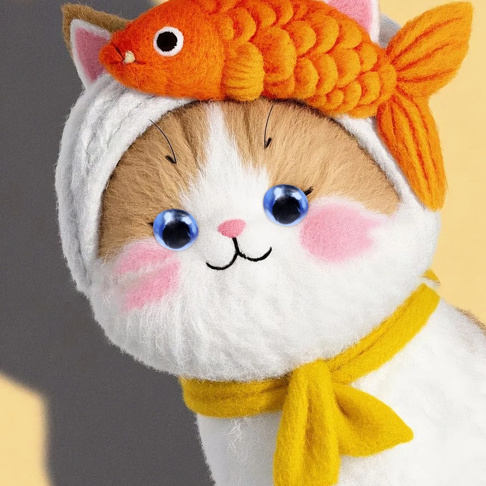 120pcs Needle Felting Eyes 4Mm 5Mm 7Mm 10Mm Glass Realistic Craft Eyeballs For Stuffed Making Diy Animal Decor