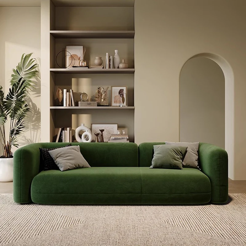 

Reception Velvet Living Room Sofa European Simple Ergonomic Green Couch Unique Minimalist Divani Soggiorno Furniture Living Room