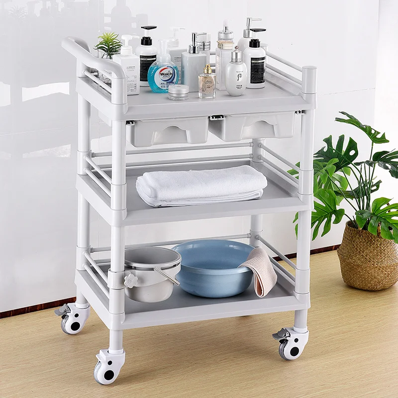 Nordic Aluminum Cart Lash Furniture Welding Trolley Rolling Tray Storage Multi-Purpose Wheels Manicure Muebles Belleza Auxiliary