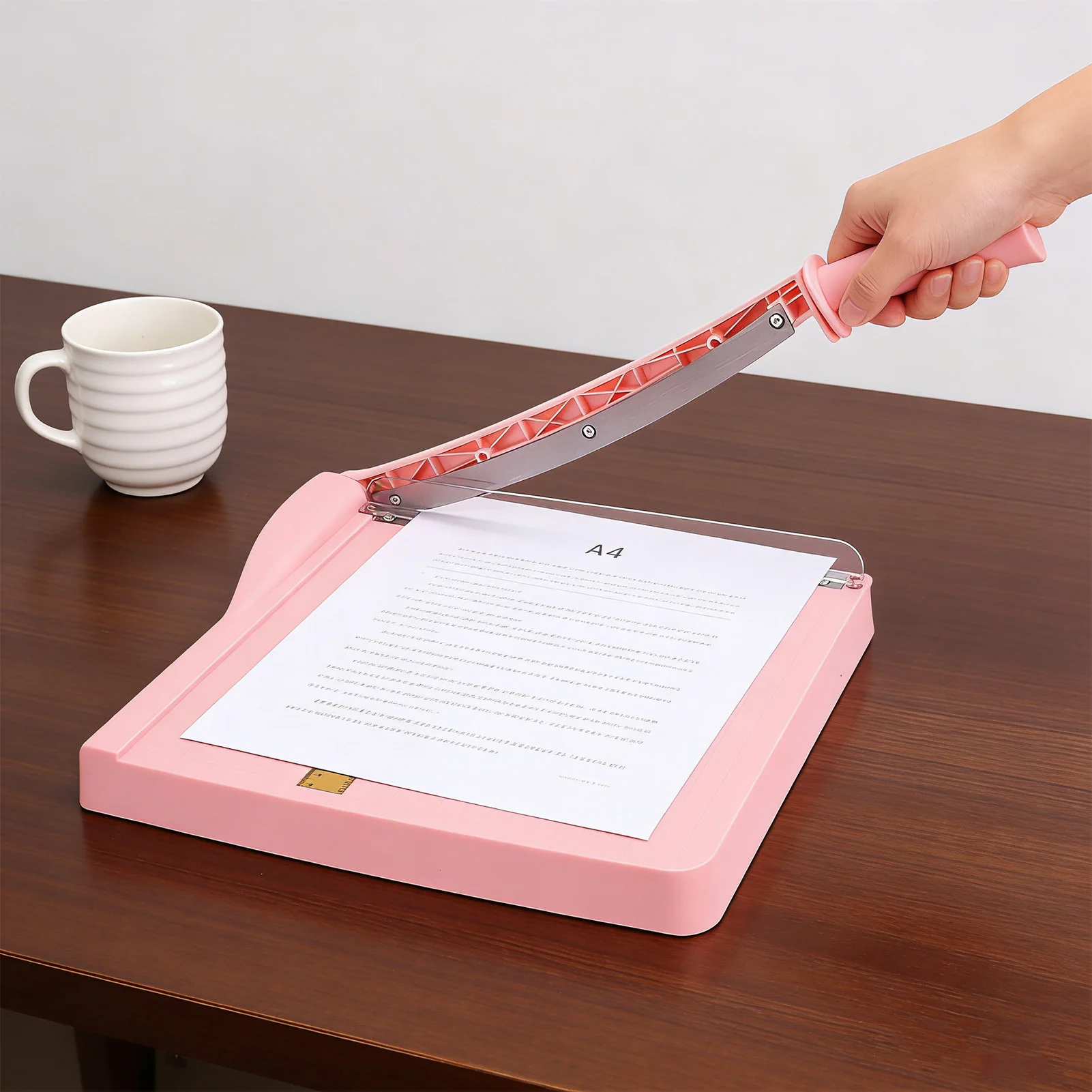 

Paper Cutter Portable A4 Paper Trimmer with Safety Guard 12in Cut Length Cutting Board Slicer for Scrapbooking Craft Coupon