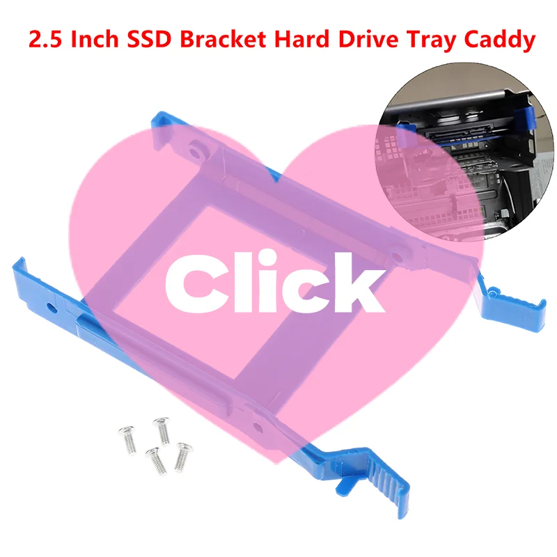 2.5 Inch SSD Hard Drive Disk Rack Bracket HDD Tray Caddy W/Screw For Dell Optiplex 3070 5070 7070 MT Repair Part