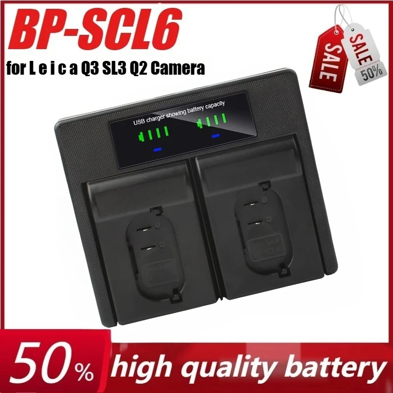 

BP-SCL6 Battery for LC Q3 SL3 Q2 Camera Dual Charger