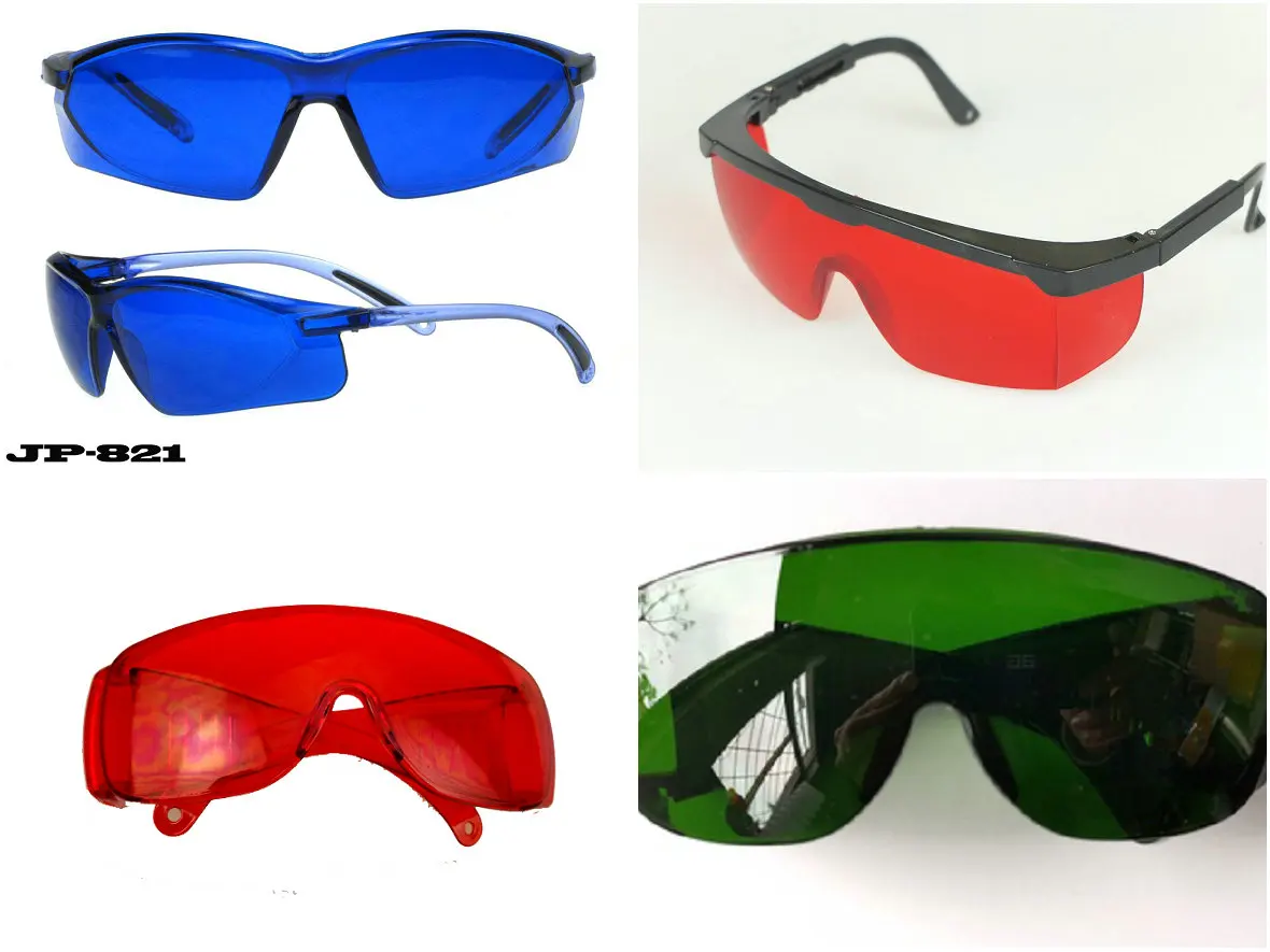 1pcs plastic PC blue eye Red light goggles IPL photon glasses 532nm green light laser goggles stylus special eyes goggles case