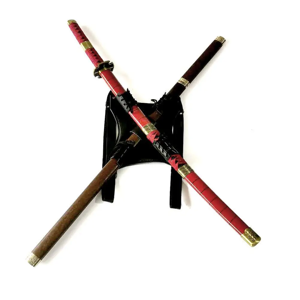 Disfraz de Cosplay Vintage para adultos, vaina trasera de cuero para espada Katana, soporte para LARP, Caballero de guerra Medieval, accesorio de juego de rol, funda