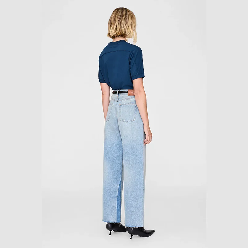 تي شيرت نسائي صيفي عصري بأكمام قصيرة، تي شيرت قطني مطرز بأحرف أمامية #4