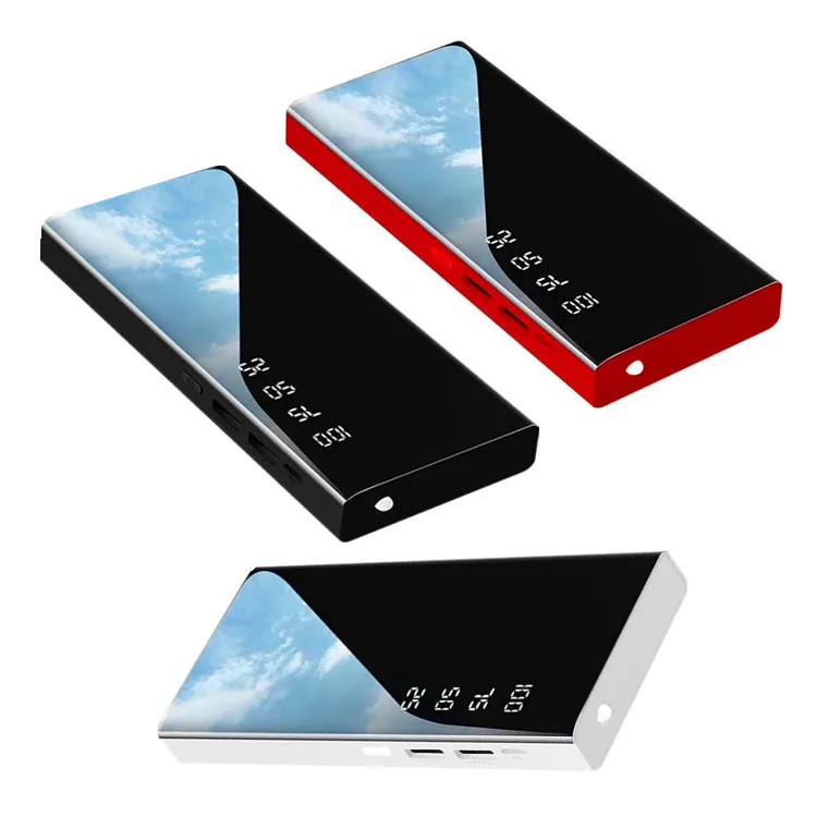 باور بانك بشاشة ديجيتال بسعة كبيرة 20000 مللي أمبير في الساعة، شاشة ملونة لامعة، مزود طاقة متنقل، مع شاشة عرض طاقة LED