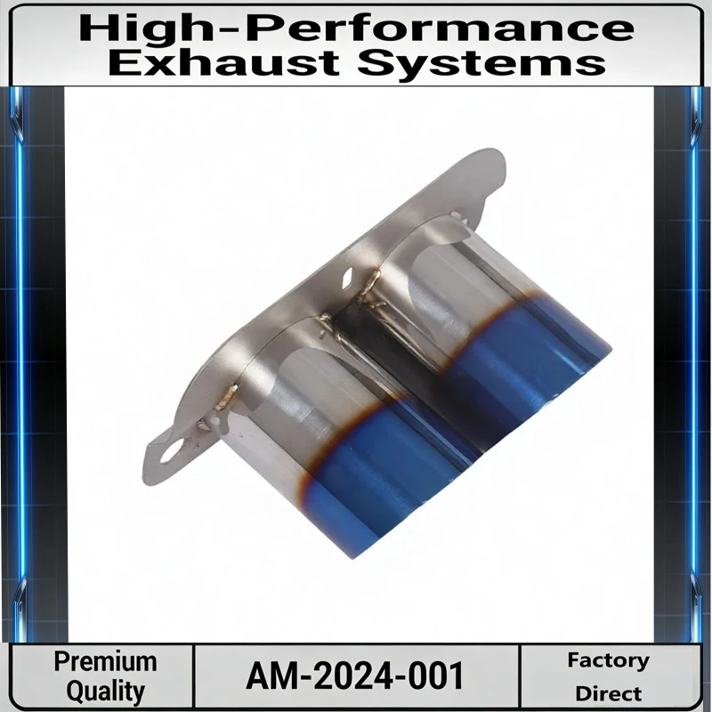 Stainless Steel Exhaust System with Blue Burnt Tips for Porsche 992 GT3 4.0L High Performance Exhaust Tailpipes