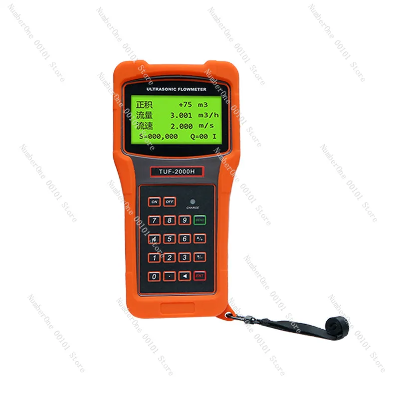 2000h handheld portable ultrasonic flow meter - clamp-on/surface-mounted sewage and liquid flow sensor