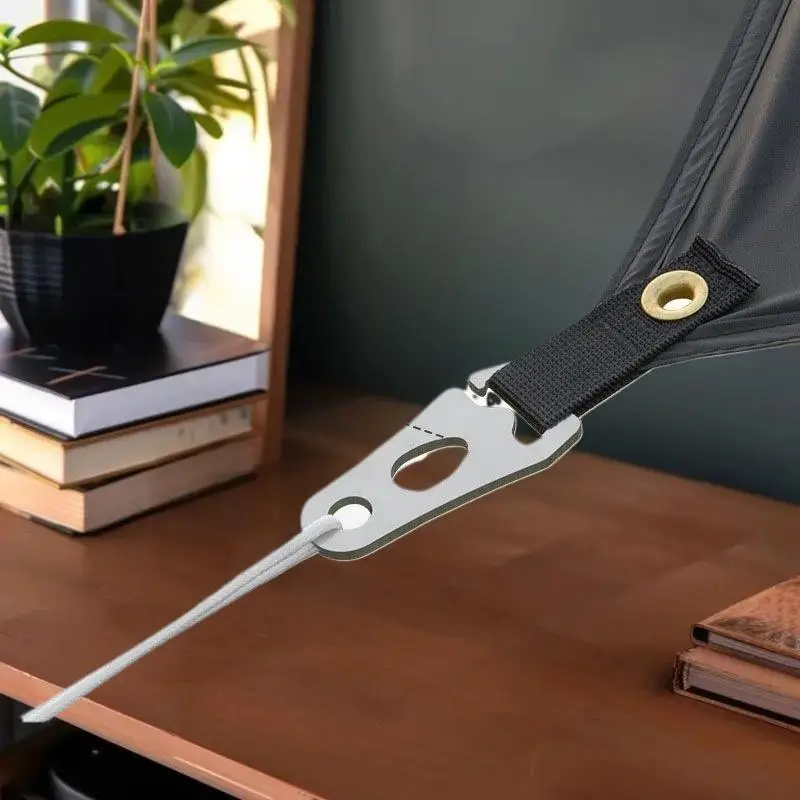 مشبك رياح قوي من الفولاذ المقاوم للصدأ؛ أداة تعديل الخيمة؛ مشبك حبل التخييم؛ ملحق خيمة بعقدة سريعة للتثبيت