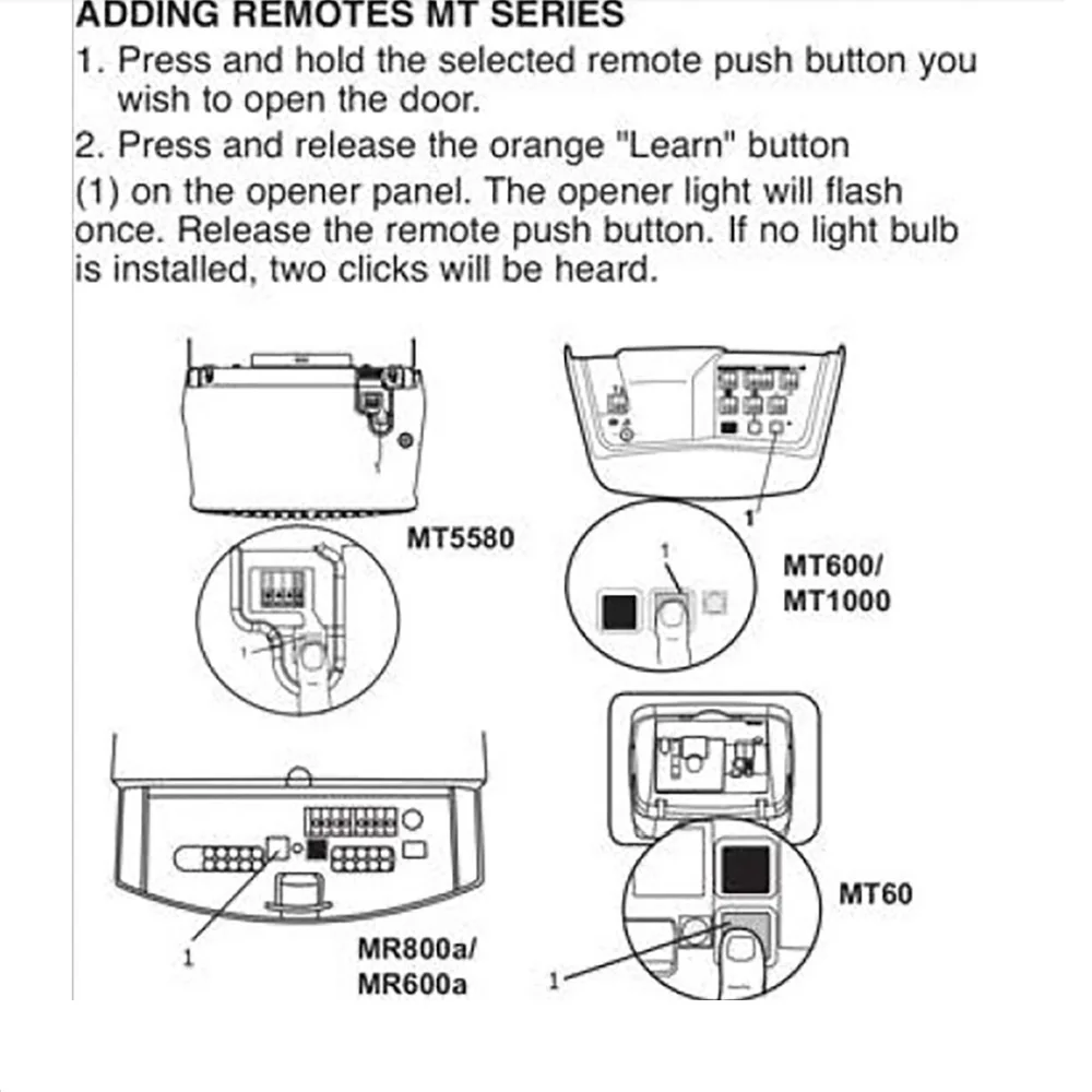 C945 94335E 84330E 84335E 84335EML C840 C940 C943 CM842 CM844 CM128 1A5639-7 D-66793 Remote Control Garage Door Opener 433.92MHz