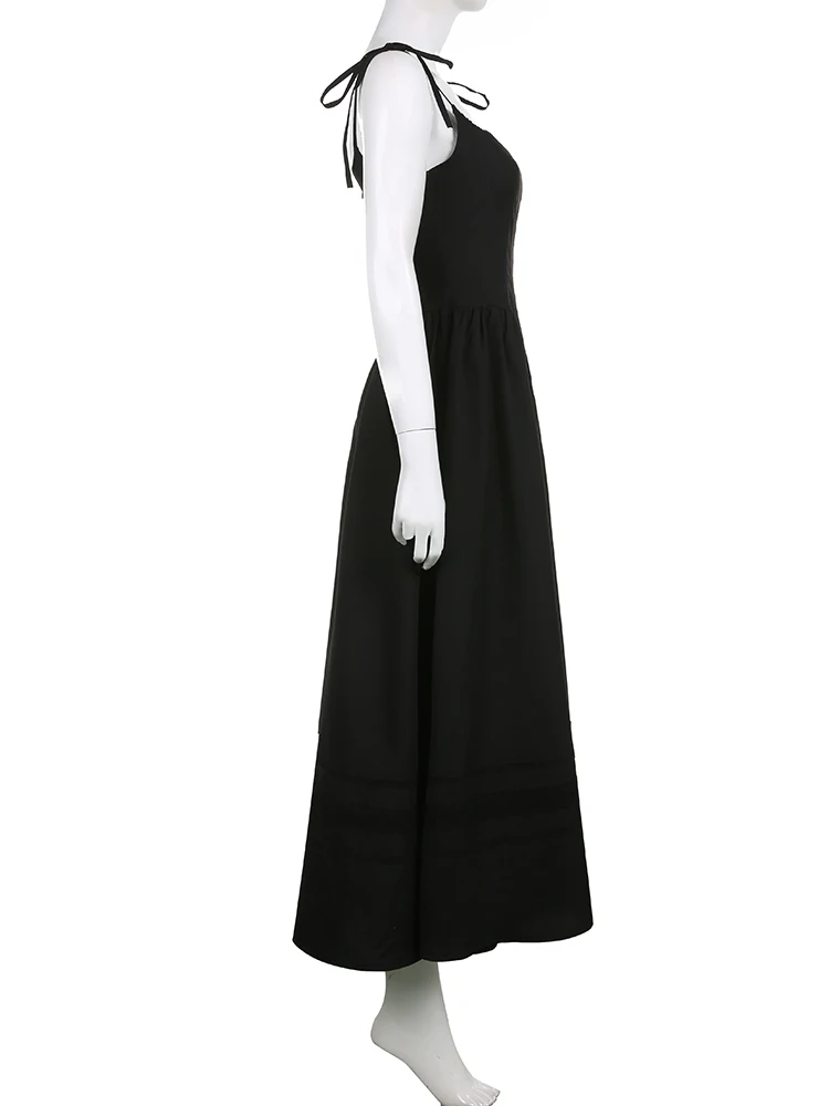 Darlingaga Gothic Grunge Corset Strap Long Dress: The Ultimate Dark  Academia Black Outfit for Autumn Campus Life