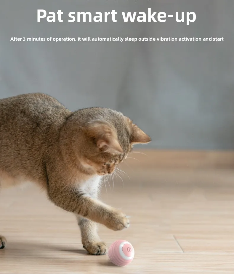 Intelligent pet toy ball indoor automatic rolling magic ball electronic interactive cat toy pet accessories USB Rechargeable