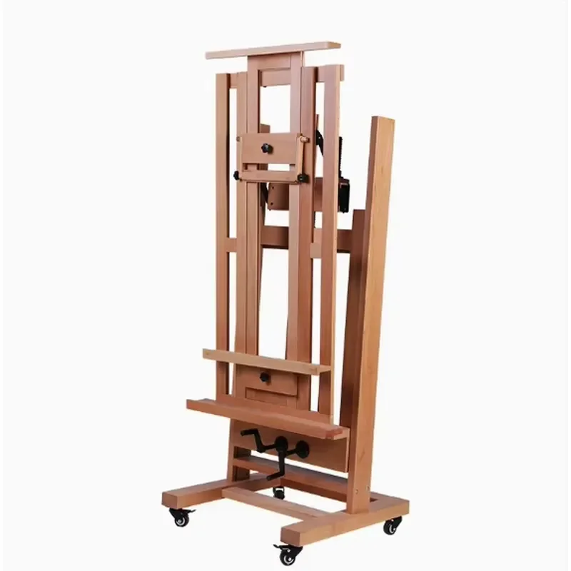 High-quality professional double rocker beech wood art easel, aluminum, for painting and sketching