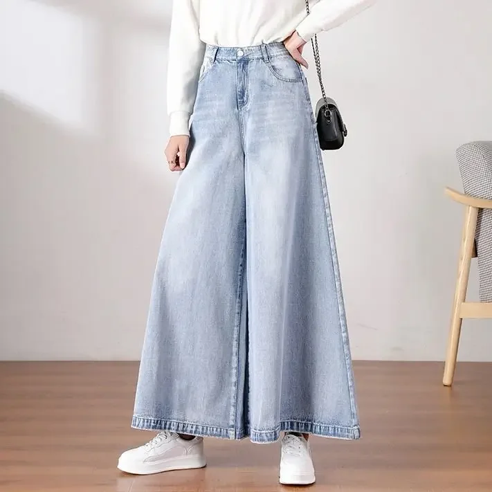 Korean Fashion Jean Baggy Jeans Women Wide Leg of Pants High Waisted Trousers Vintage Clothing Woman Clothes Streetwear Y2k Pant