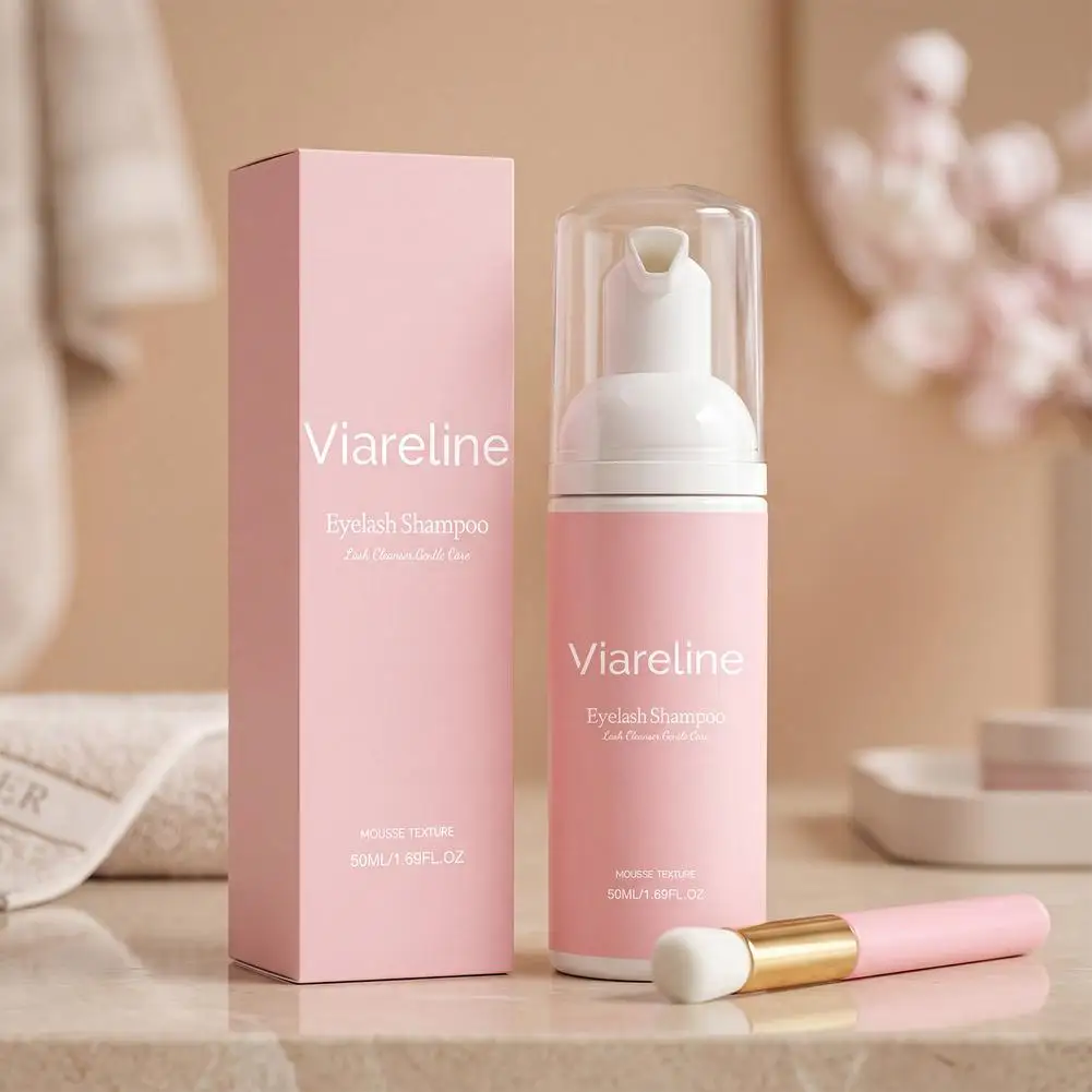 Wimpernreinigungsschaum, sanftes ölfreies Wimpernshampoo, Make-up-Entferner, nicht reizende Augenpflege 50ml – Detail 8