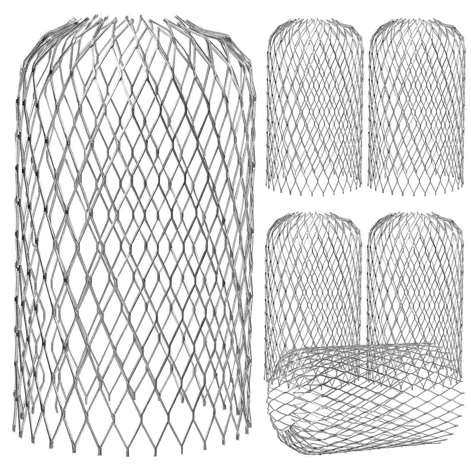 6 Pcs Downspout Strainer Gutter Protectors Filter Aluminum Alloy Guard Protection Net Cover Leaf Plate