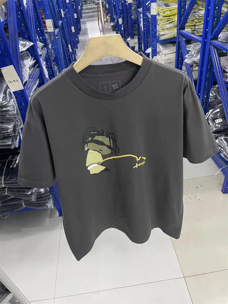 

Винтажная повседневная хлопковая футболка с круглым вырезом и креативным узором с короткими рукавами и принтом, универсальная модная футболка большого размера